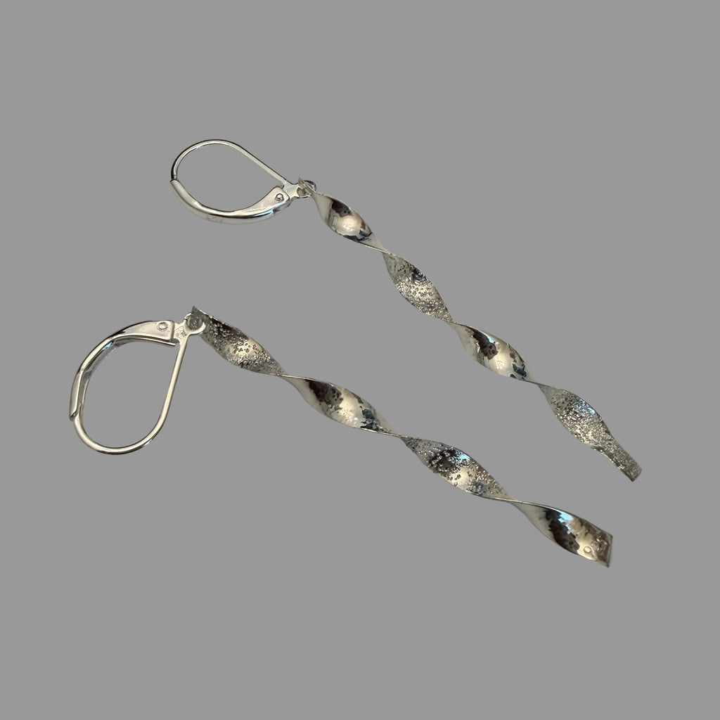 Twisted earrings sterling silver 925