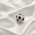 925Silver white and black soccer ballon