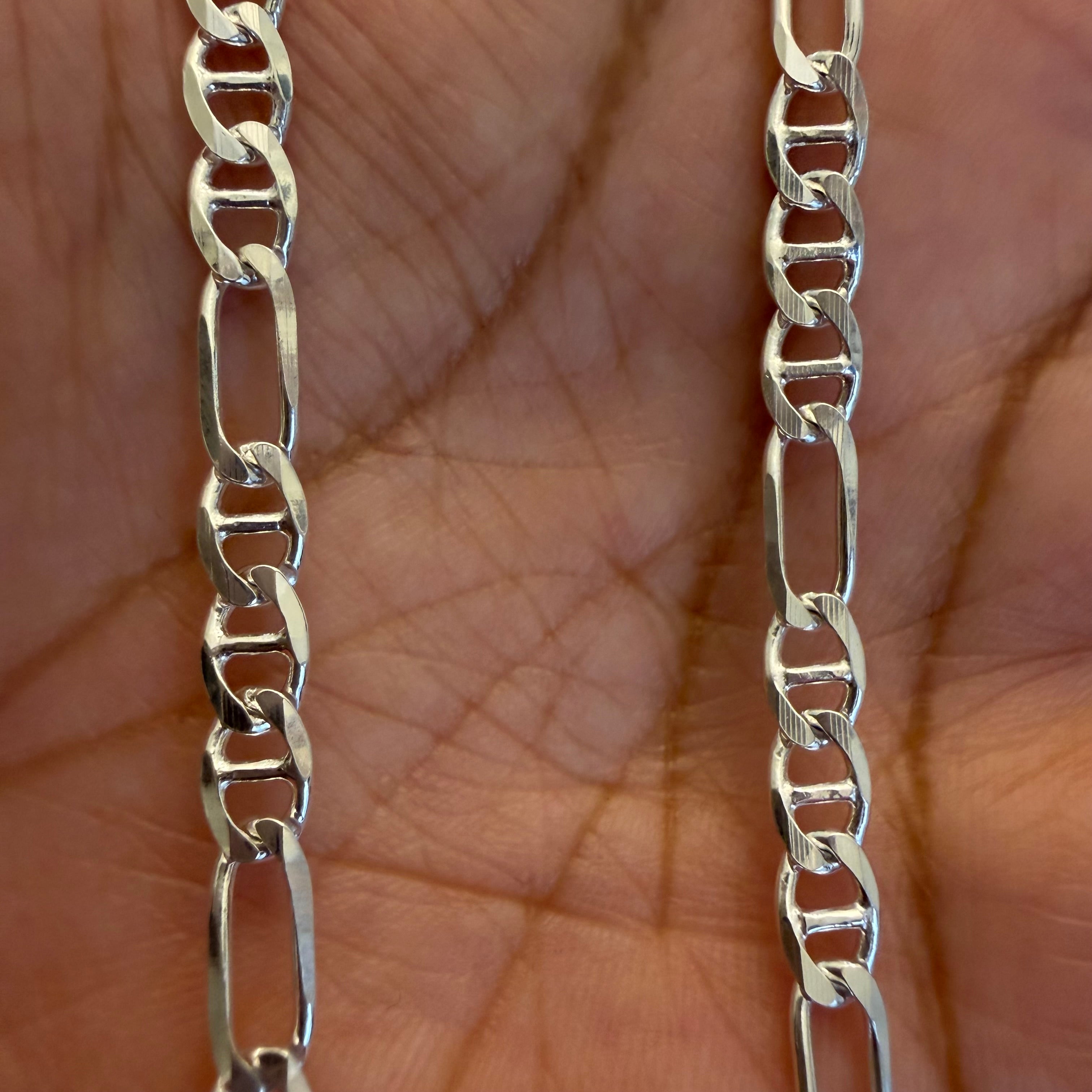 Figaro-Mariner chain Sterling Silver 925 24”