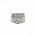 Elegant Heart ring CZ Sterling Silver 925
