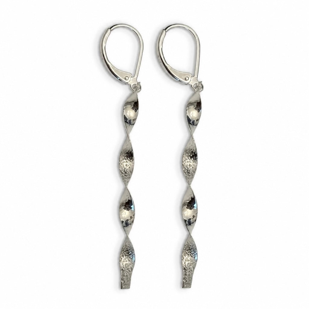 Twisted earrings sterling silver 925