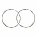 Diamond Cut Medium Size hoop earrings sterling silver 925