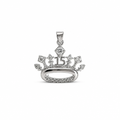 Crown CZ quinceañera pendant 925 Silver