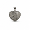 Heart shaped quinceañera pendant 925 sterling silver